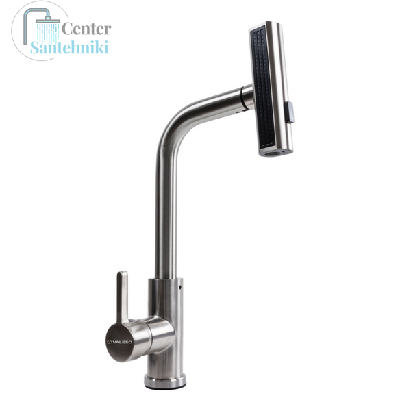 2in1 Set Kitchen Sink Handmade CM 65*50 L Stainless Steel + Faucet XK08A VALESO 53548 фото