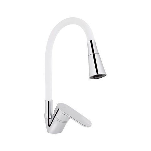 Смеситель для кухни Lidz Tani 008F3 с гибким изливом (k40) LDTAN008F3WCR37037 Chrome/White SD00043140 фото