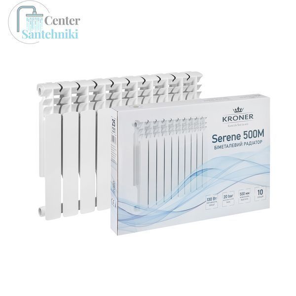 Секции биметаллического радиатора Kroner Serene 500М 500х80х96 мм CV034120 фото
