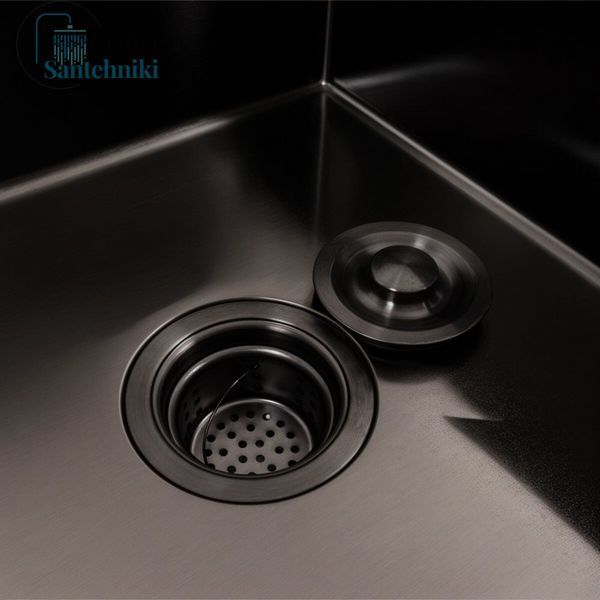 Кухонная мойка CM 65*50 L PVD черная VALESO Handmade 3.0/1.0 44561 фото