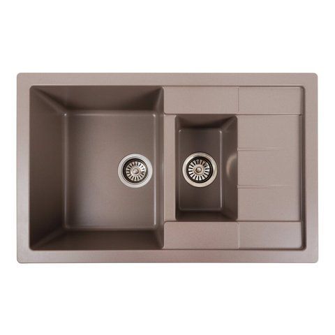 Гранитная мойка для кухни Platinum 7850W TOSKANA матовая Дюна 41662 фото