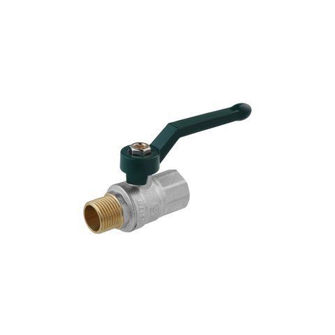 Кран шаровой STA "LB" 1/2" ВН PN40 зеленая ручка, никелированный CV015273 фото