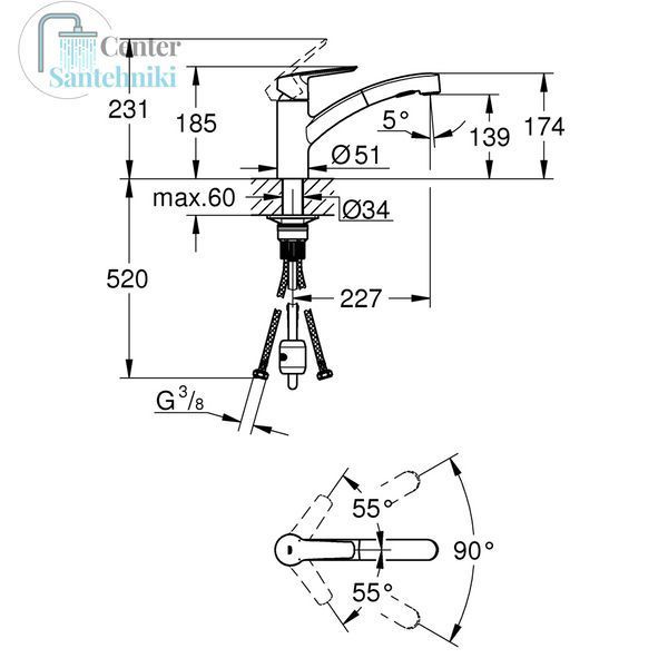 Смеситель для кухни Grohe QuickFix Start 303072431 CV031201 фото