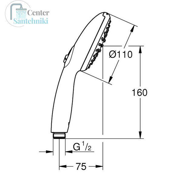 Лейка для ручного душа Grohe Tempesta 110 27597003 CV034940 фото