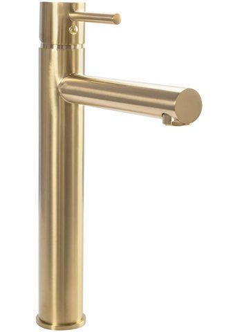 Смеситель для раковины (умывальника) REA TESS BRUSHED GOLD высокий * REA-B5660 фото