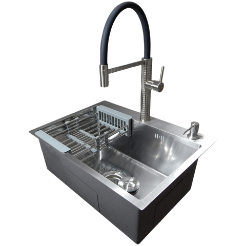 Комплект кухонной мойки Kraft HM 6045 DECOR (3.0/1.0 мм) CS2072 фото
