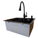 Комплект кухонної мийки KRAFT Handmade PVD чорна HS54*48 (3.0/1.0 мм) декор CS25151 фото 5