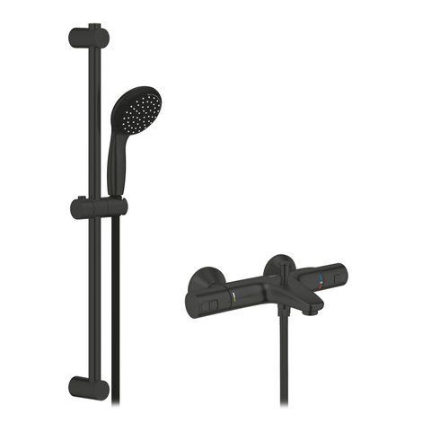 Змішувач термостатичний для ванни Grohe QuickFix Precision Start Black UA303907T1 CV032751 фото