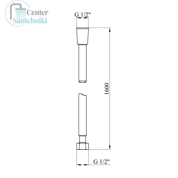 Шланг для душу Kroner KRM - C607 Anti-Twist 160 см CV027221 фото