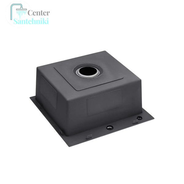 Комплект кухонної мийки Kraft HM 50х50 NANO BLACK PVD (3.0/1.0 мм) DEKOR SМ7014 фото