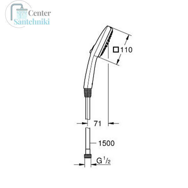 Душевой набор Grohe QuickFix Vitalio Comfort 110 26973001 CV036660 фото