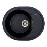 Гранітна мийка для кухні Platinum 5847 ONYX матова (чорна) 38976 фото