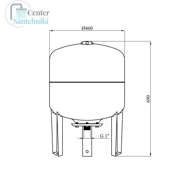 Гідроакумулятор Pumpman VT вертикальний 80 л CV029997 фото