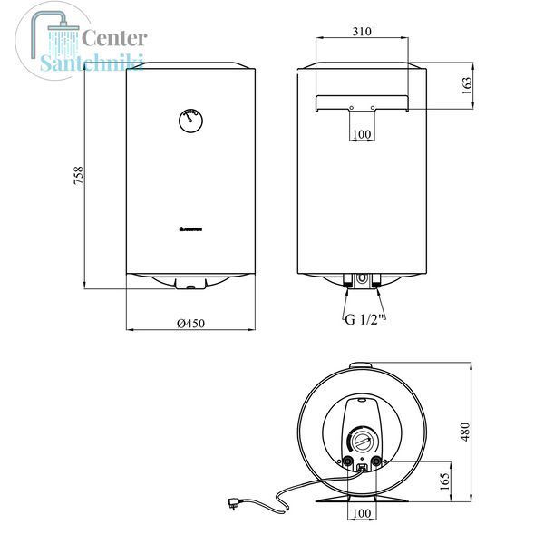 Водонагреватель Ariston SG 80 V с мокрым ТЭНом 3626449 CV034074 фото