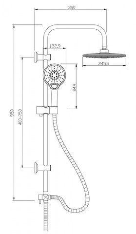 Душова система Invena Rotonda AU-27-001 кола 1265985370 фото