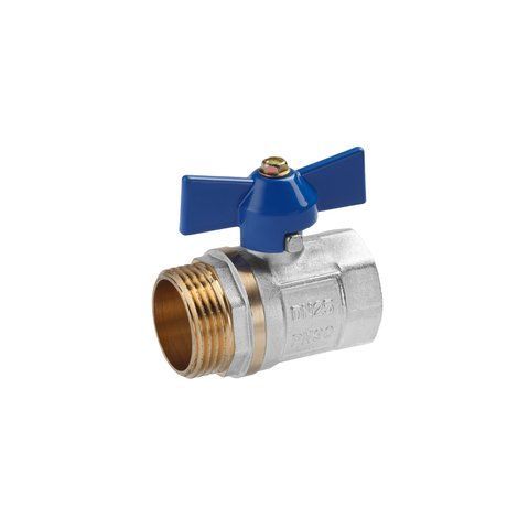 Кран шаровой Valves 1" ВН PN30 синяя бабочка CV018324 фото
