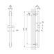 Штанга для душу Kroner KRP Edelstahl Kubus - SCH230 CV034876 фото 2