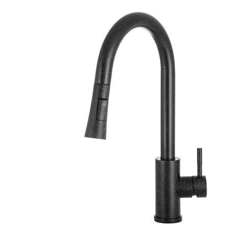 Змішувач для кухні GRANITAN TARU BLACK+ чорний плямистий * TARU-GR фото