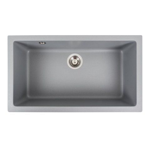 Гранитная мойка для кухни Platinum 7945 Paruana матовая (серый металлик) 39807 фото