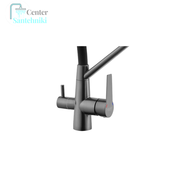 Комплект кухонної мийки KRP Schwarze - 7848RHM PVD CS0331 фото