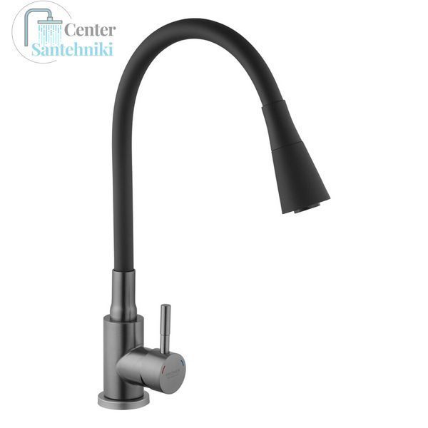 Комплект кухонної мийки Kraft HM 6845 NANO BLACK CS25204 фото