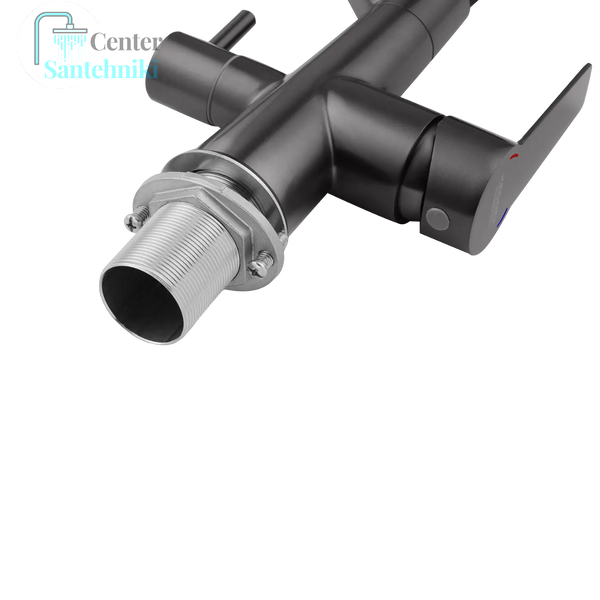 Комплект кухонної мийки KRP Schwarze - 7848RHM PVD CS0331 фото