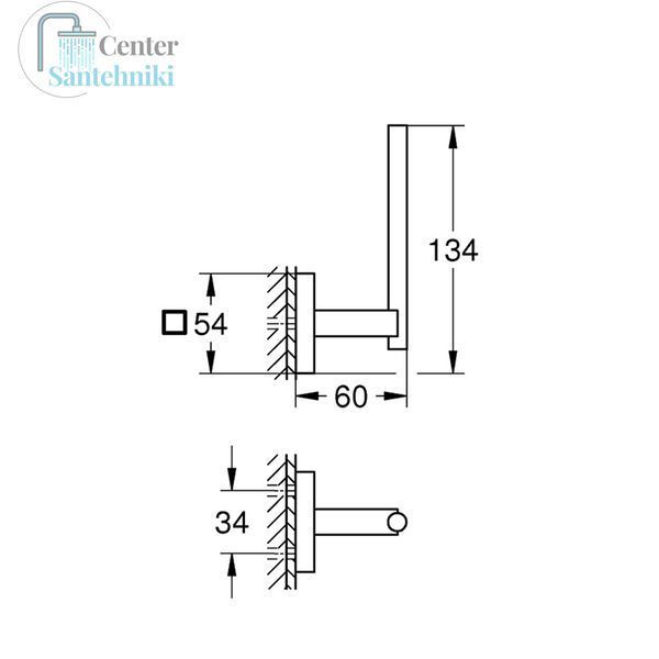 Тримач для запасного рулону паперу Grohe QuickFix Start Cube 409792430 CV033768 фото