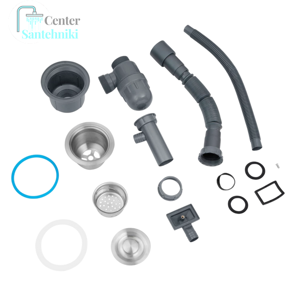 Комплект кухонной мойки Kraft HM 5448 DECOR (3.0/1.0 мм) CS25155 фото