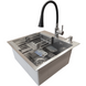 Комплект кухонной мойки Kraft HM 5448 DECOR (3.0/1.0 мм) CS25155 фото 1